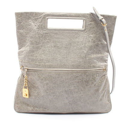 NAPPA CHARM 2WAY ハンドバッグ レザー グレーグリーン ミュウミュウ バッグ miu miu