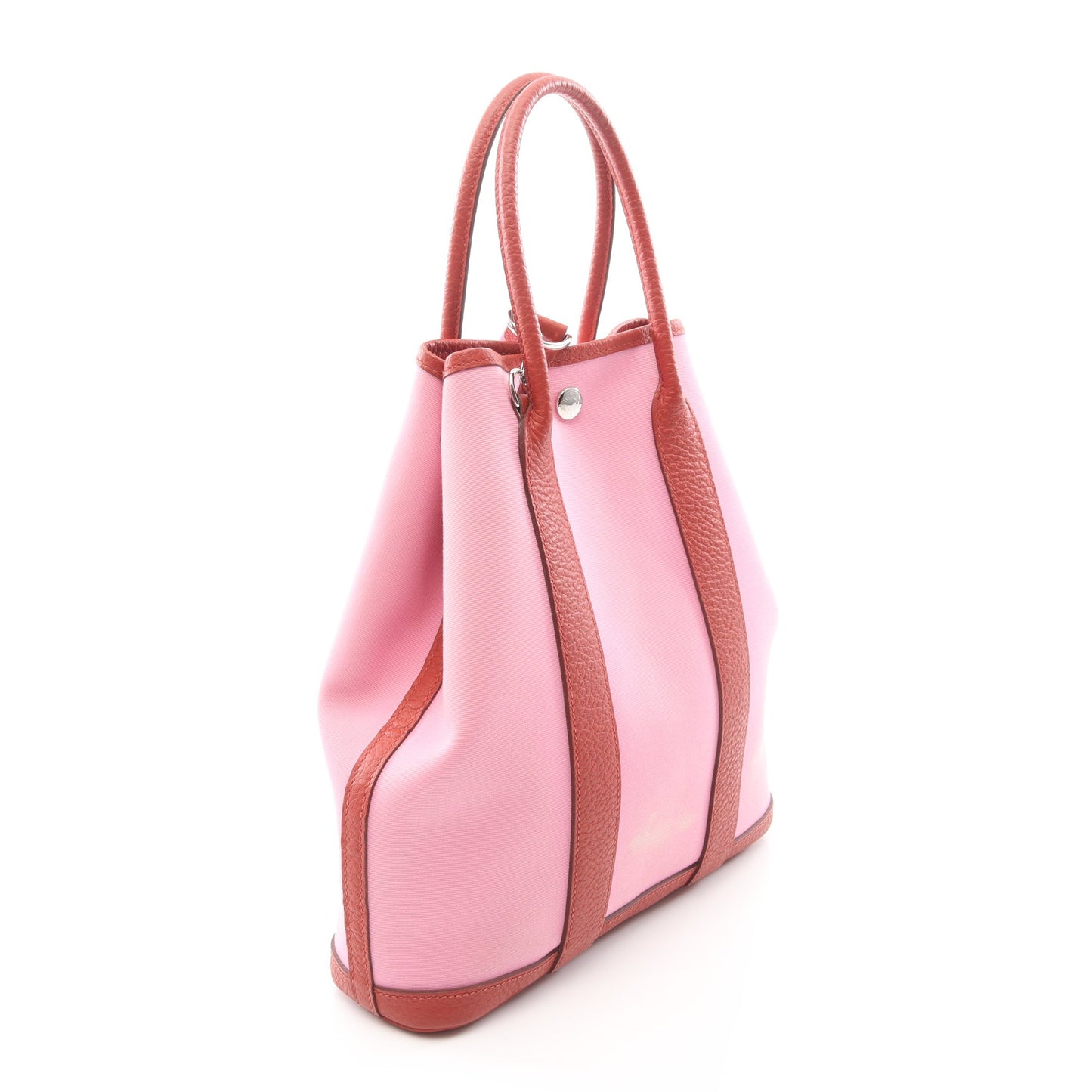 ガーデンファイルPM ピンク ルージュデュセス 2WAY ハンドバッグ トートバッグ トワルオフィシエ カントリー ピンク レッドブラウン シルバー金具 Y刻印 エルメス バッグ HERMES