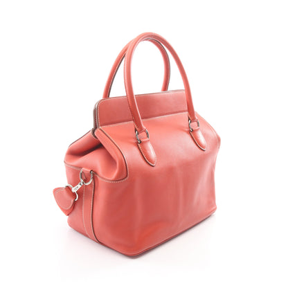 ツールボックス26 2WAY ハンドバッグ ヴォースイフト コーラルピンク シルバー金具 □Q刻印 エルメス バッグ HERMES