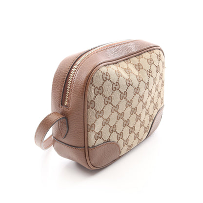 ブリー GGキャンバス ショルダーバッグ キャンバス レザー ベージュ ブラウン グッチ バッグ GUCCI
