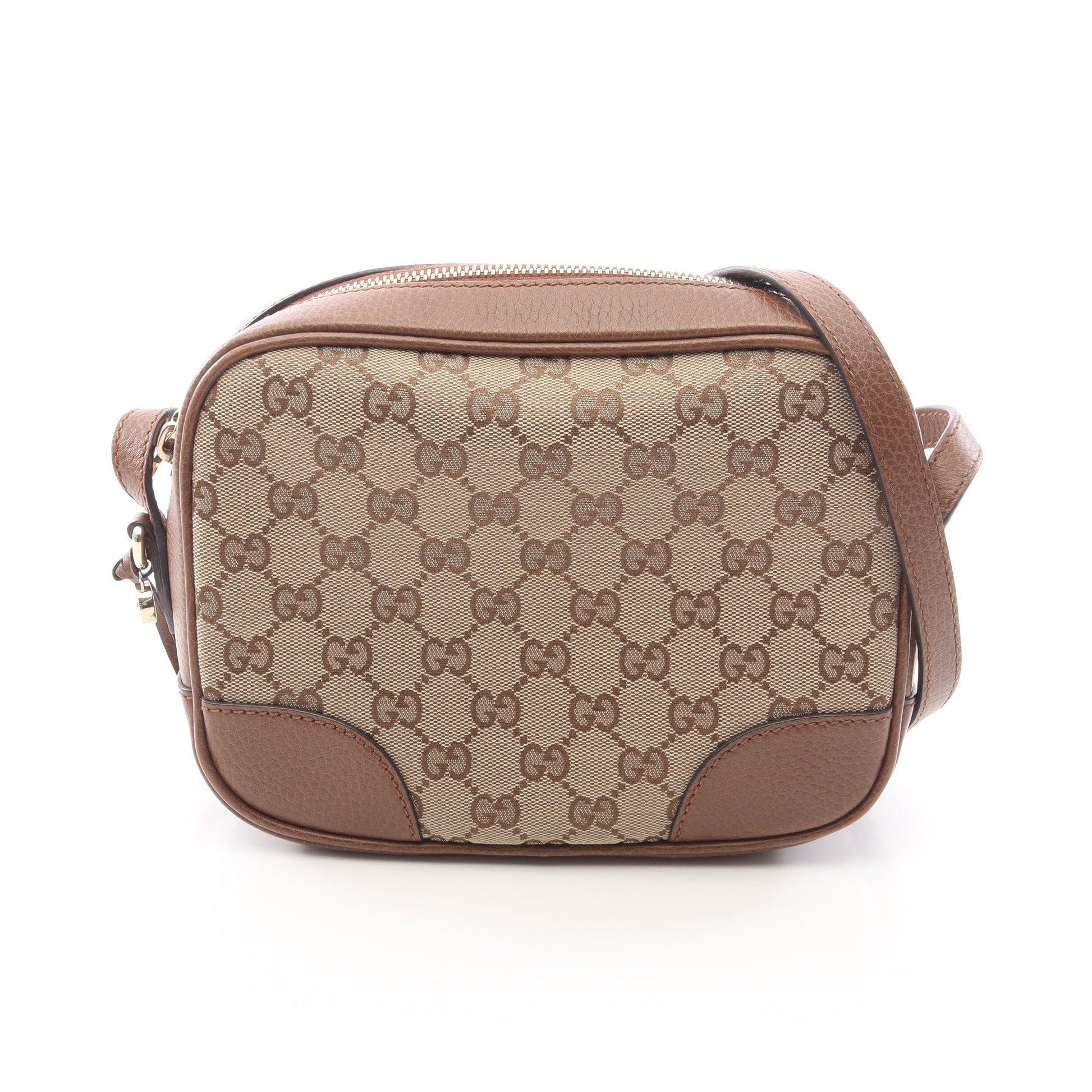 ブリー GGキャンバス ショルダーバッグ キャンバス レザー ベージュ ブラウン グッチ バッグ GUCCI