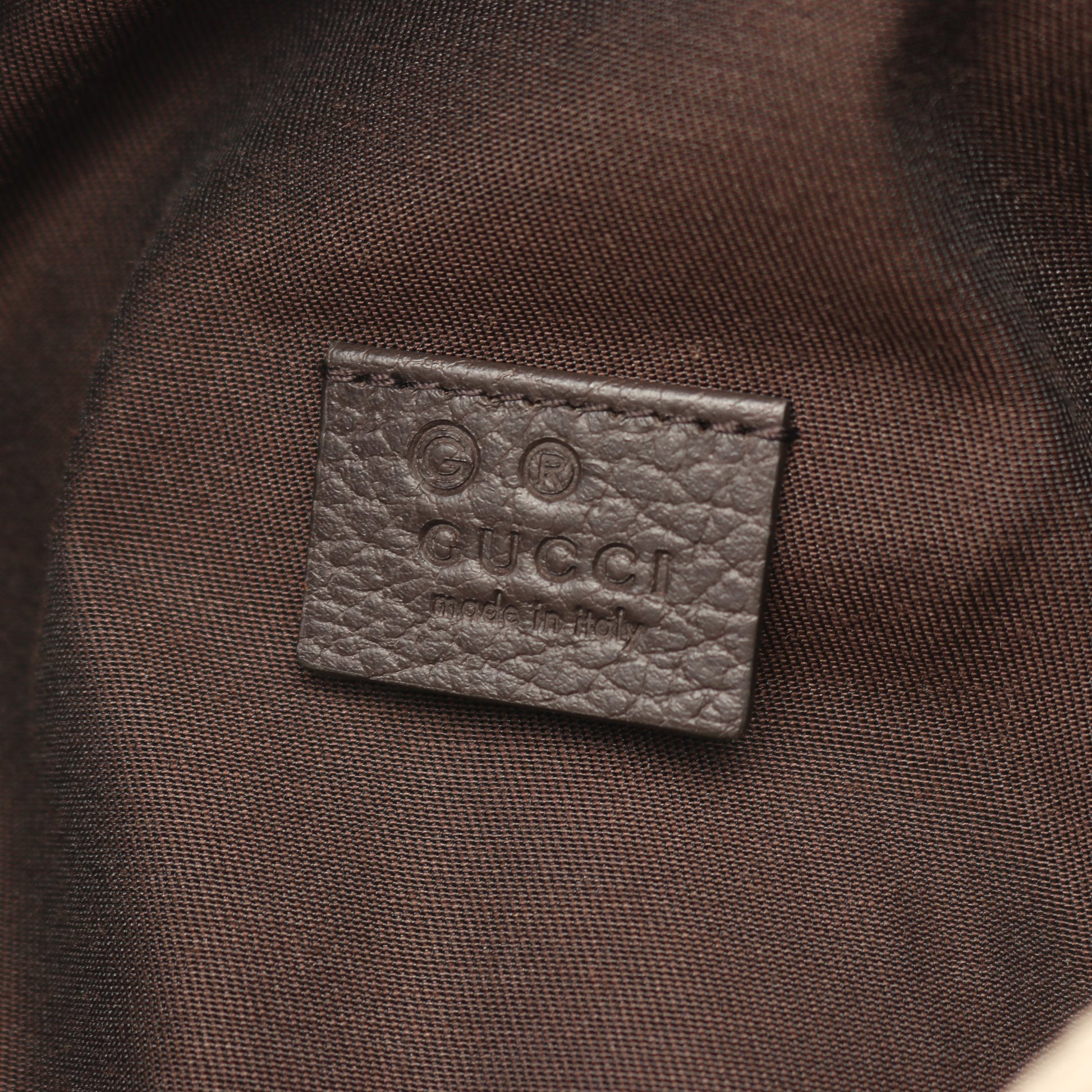 GGキャンバス ボディバッグ ウエストバッグ キャンバス レザー ベージュ ダークブラウン グッチ バッグ GUCCI