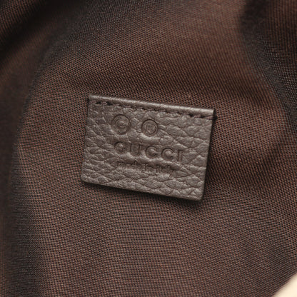 GGキャンバス ボディバッグ ウエストバッグ キャンバス レザー ベージュ ダークブラウン グッチ バッグ GUCCI