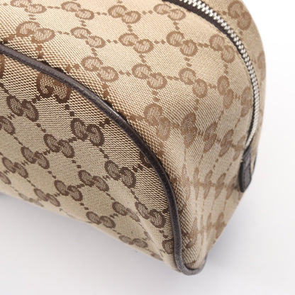 GGキャンバス ボディバッグ ウエストバッグ キャンバス レザー ベージュ ダークブラウン グッチ バッグ GUCCI