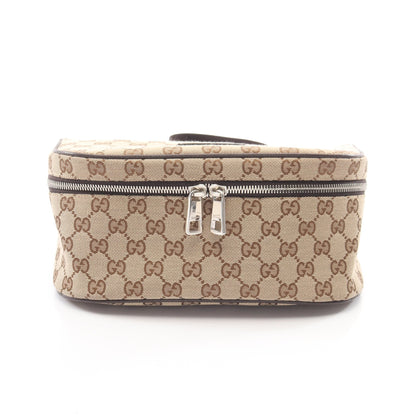 GGキャンバス ボディバッグ ウエストバッグ キャンバス レザー ベージュ ダークブラウン グッチ バッグ GUCCI