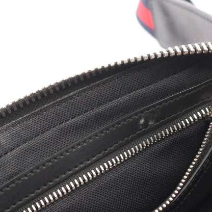 ソフト GGスプリーム シェリーライン ウエストバッグ ボディバッグ PVC レザー ブラック ダークグレー グッチ バッグ GUCCI
