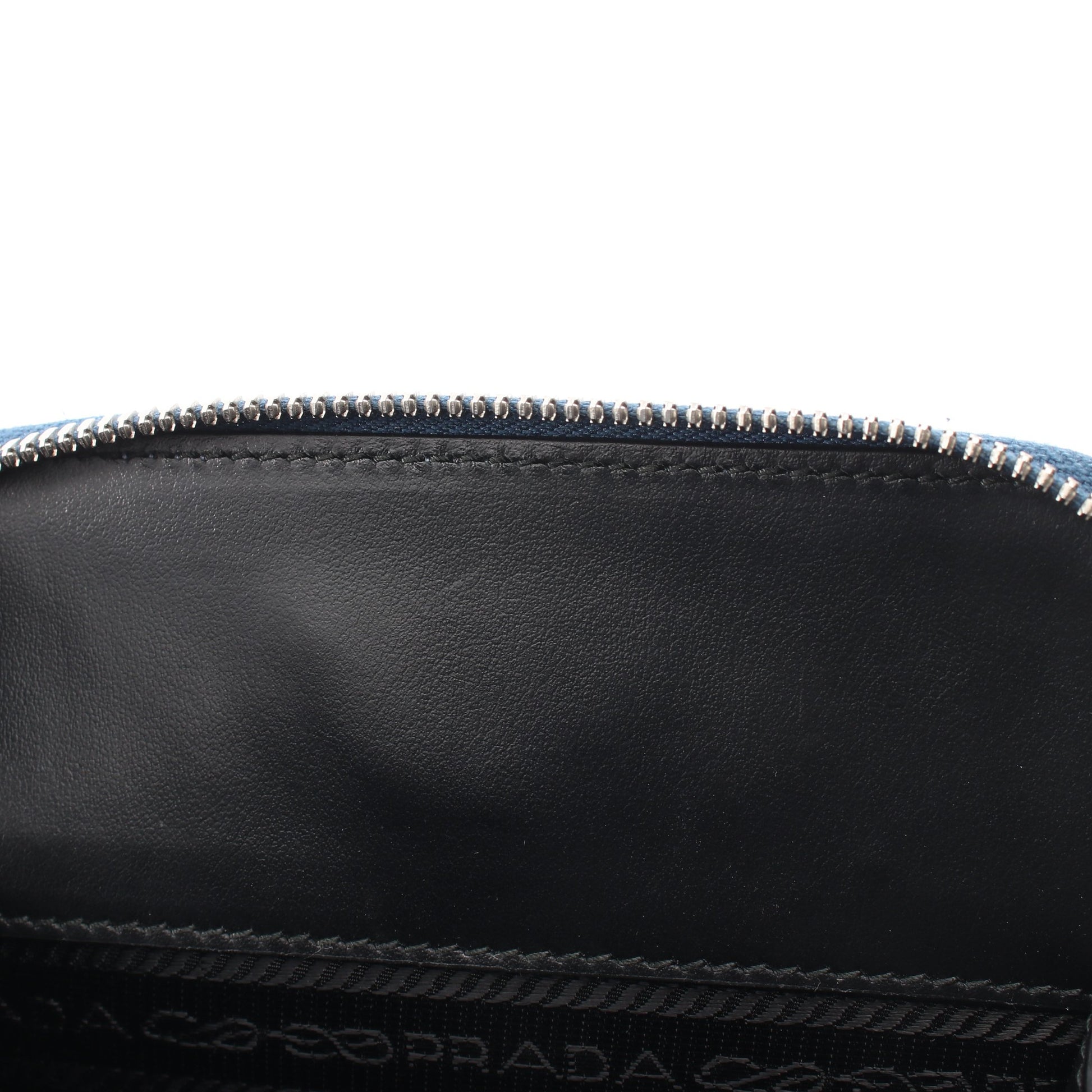 ブリック ボディバッグ サフィアーノレザー ブルー プラダ バッグ PRADA