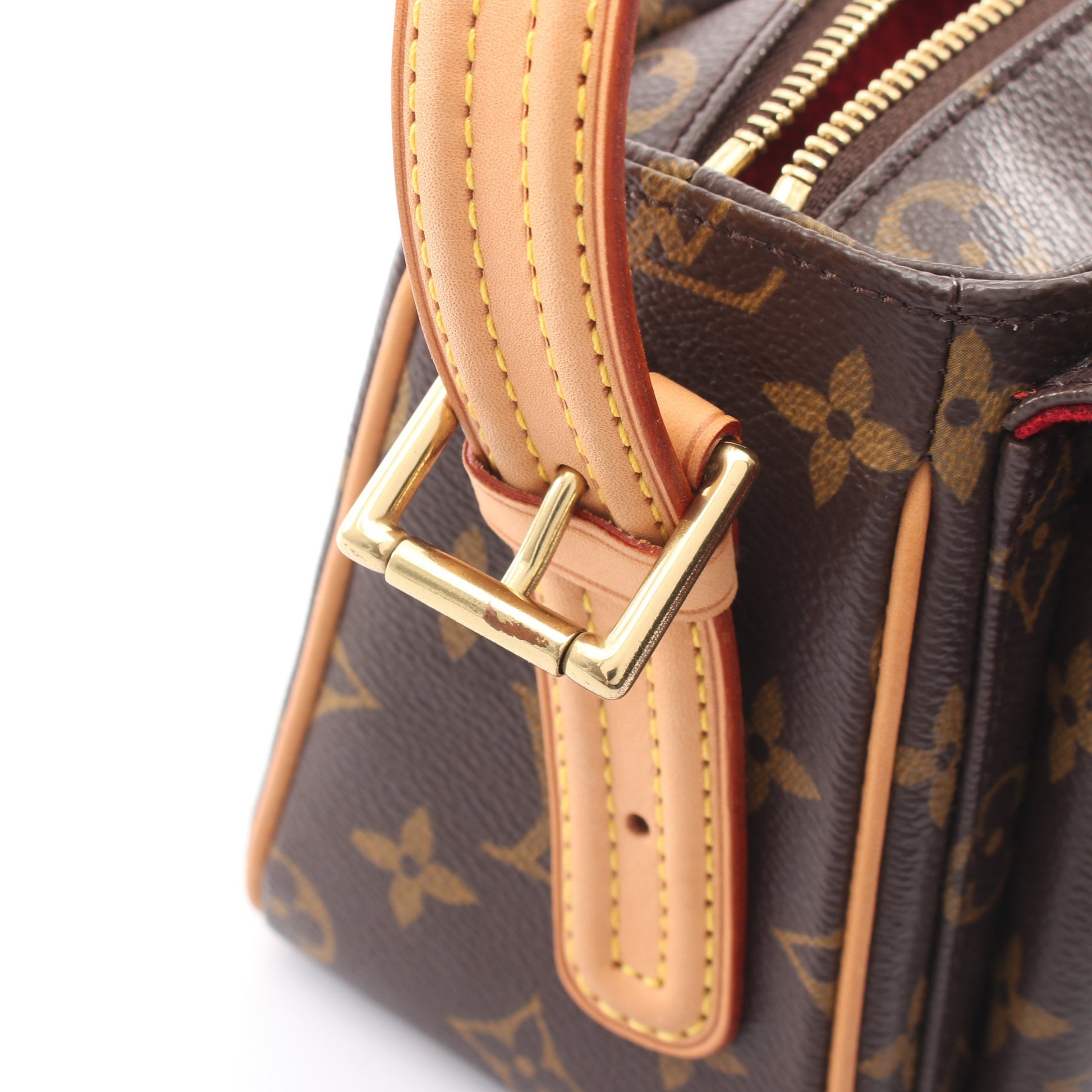 ヴィバシテMM モノグラム ショルダーバッグ PVC レザー ブラウン ルイヴィトン バッグ LOUIS VUITTON