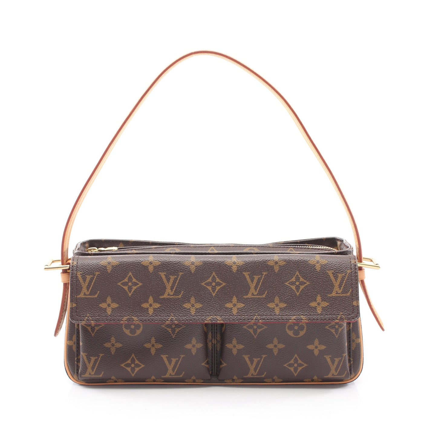 ヴィバシテMM モノグラム ショルダーバッグ PVC レザー ブラウン ルイヴィトン バッグ LOUIS VUITTON