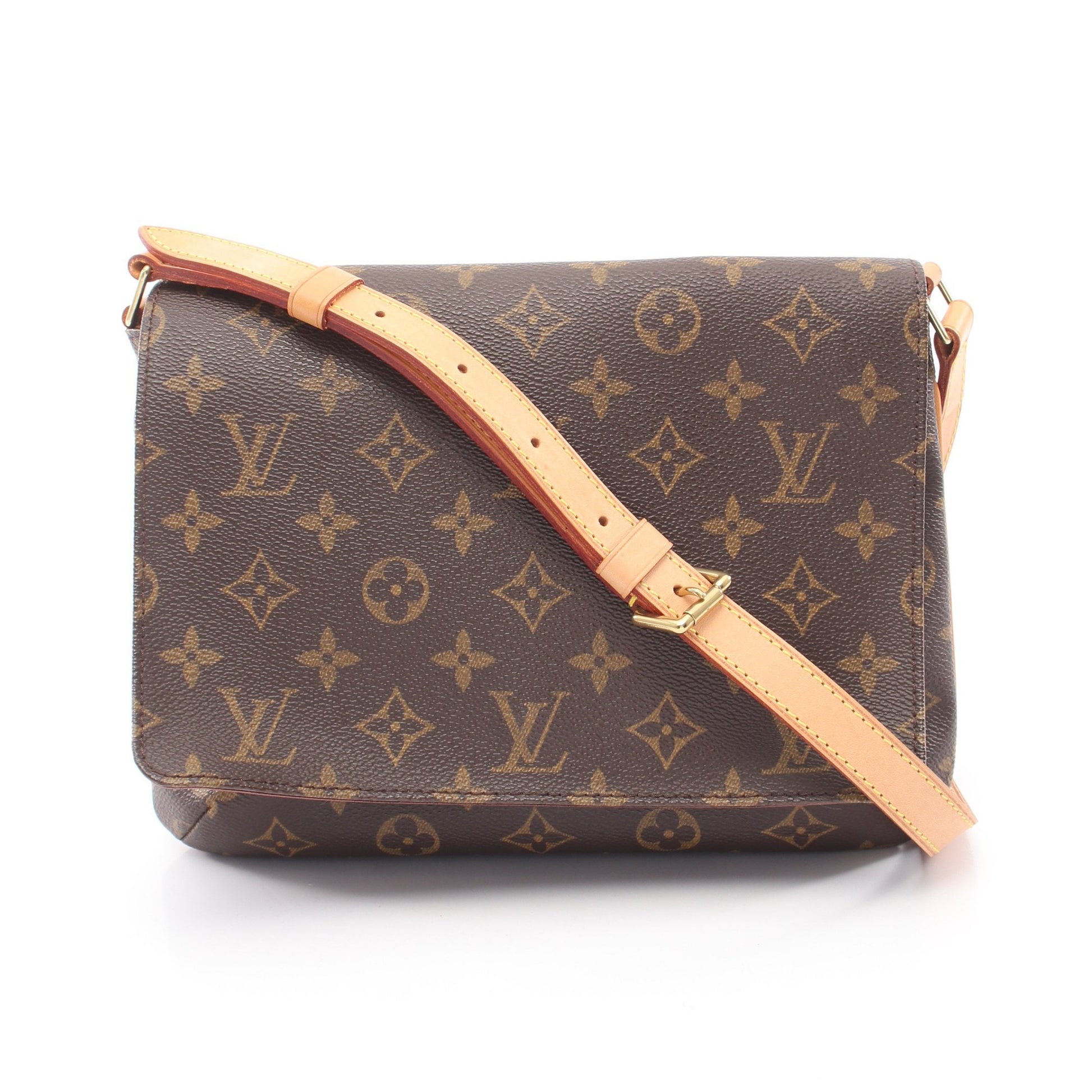 ミュゼットタンゴ ショートストラップ モノグラム ショルダーバッグ PVC レザー ブラウン ルイヴィトン バッグ LOUIS VUITTON