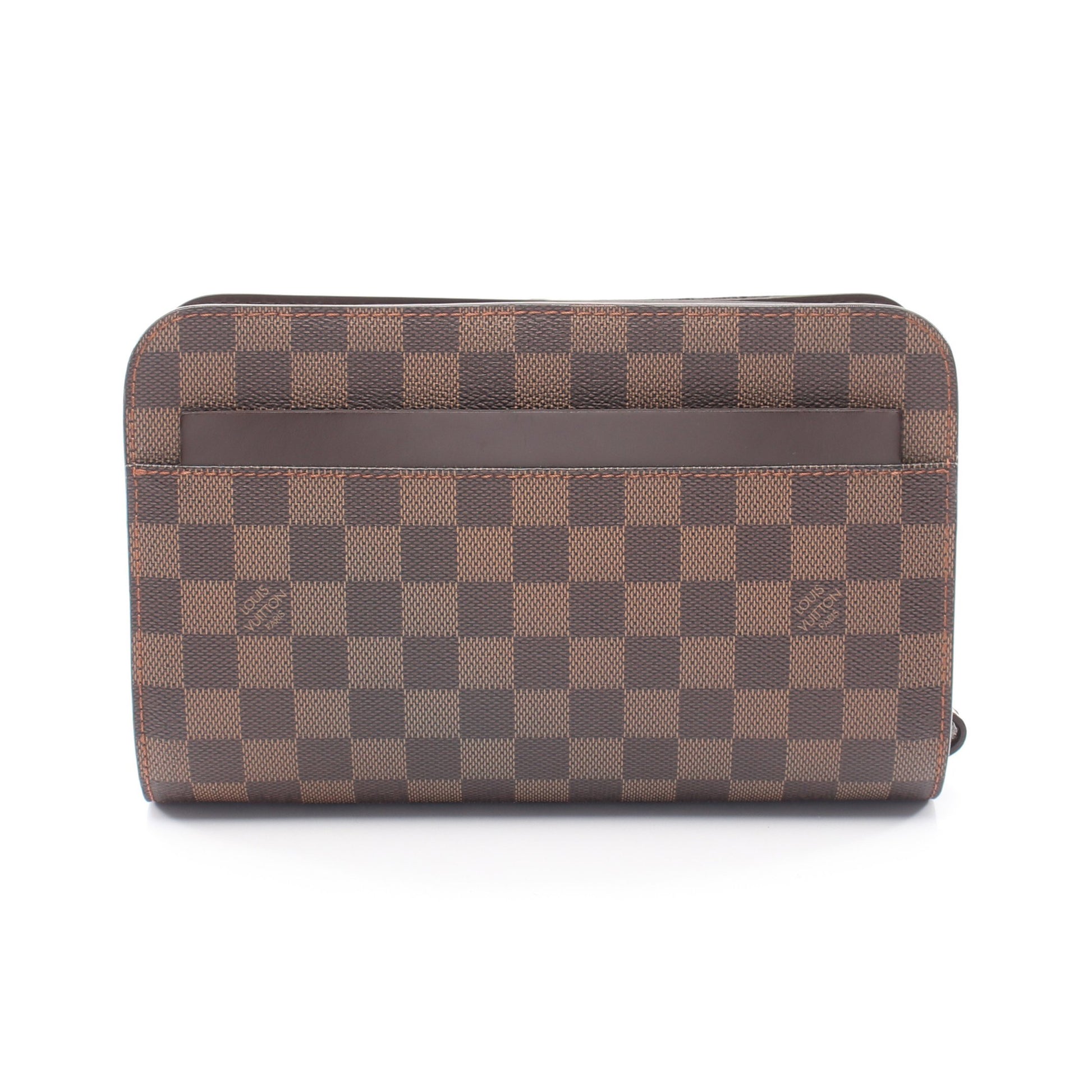 サンルイ ダミエエベヌ クラッチバッグ セカンドバッグ PVC レザー ブラウン ルイヴィトン バッグ LOUIS VUITTON