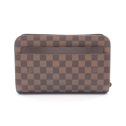 サンルイ ダミエエベヌ クラッチバッグ セカンドバッグ PVC レザー ブラウン ルイヴィトン バッグ LOUIS VUITTON