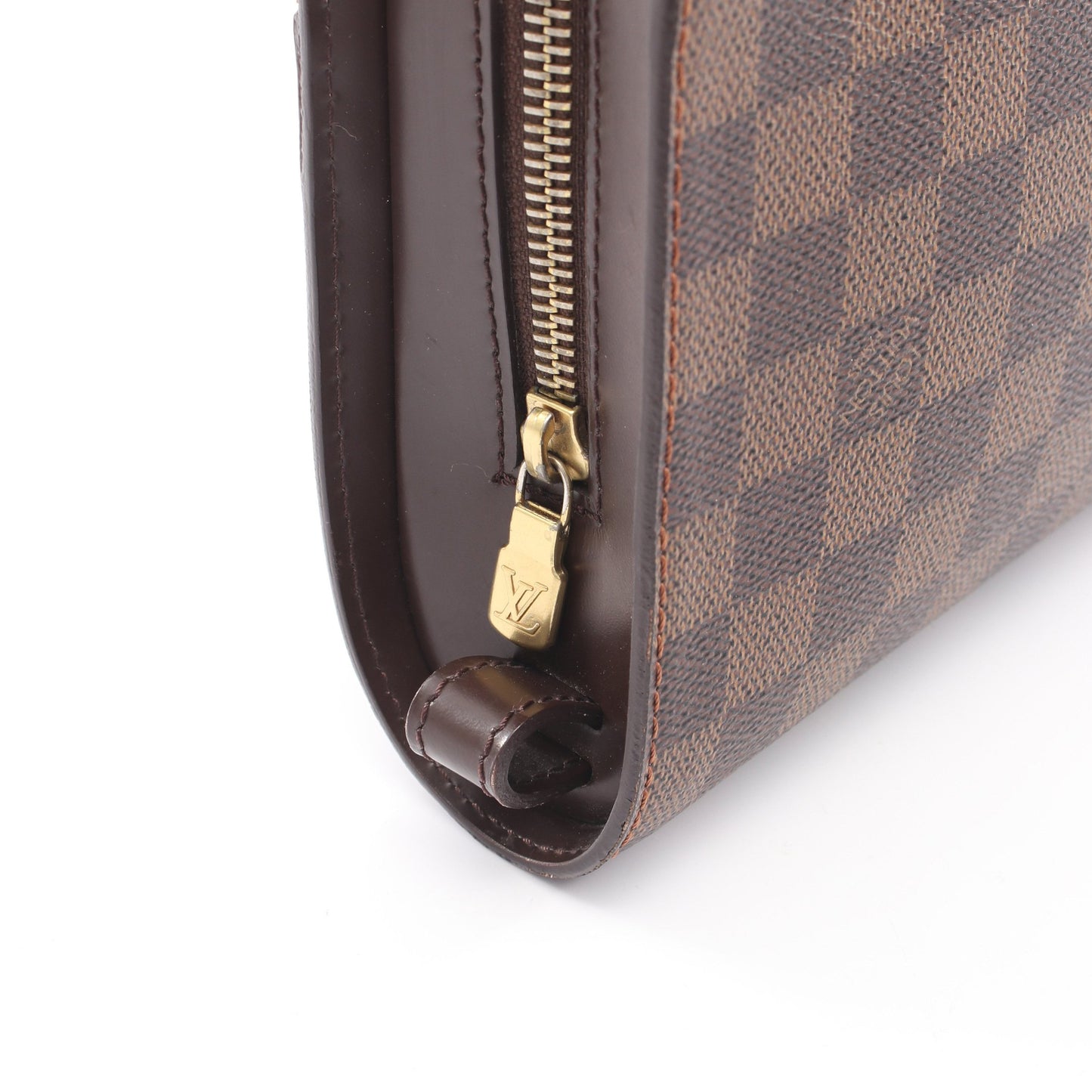 サンルイ ダミエエベヌ クラッチバッグ セカンドバッグ PVC レザー ブラウン ルイヴィトン バッグ LOUIS VUITTON