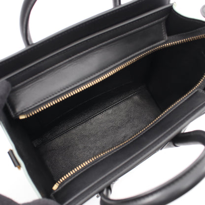 ラゲージ ナノショッパー 2WAY ハンドバッグ レザー グレー ブラック ライトグリーン セリーヌ バッグ CELINE