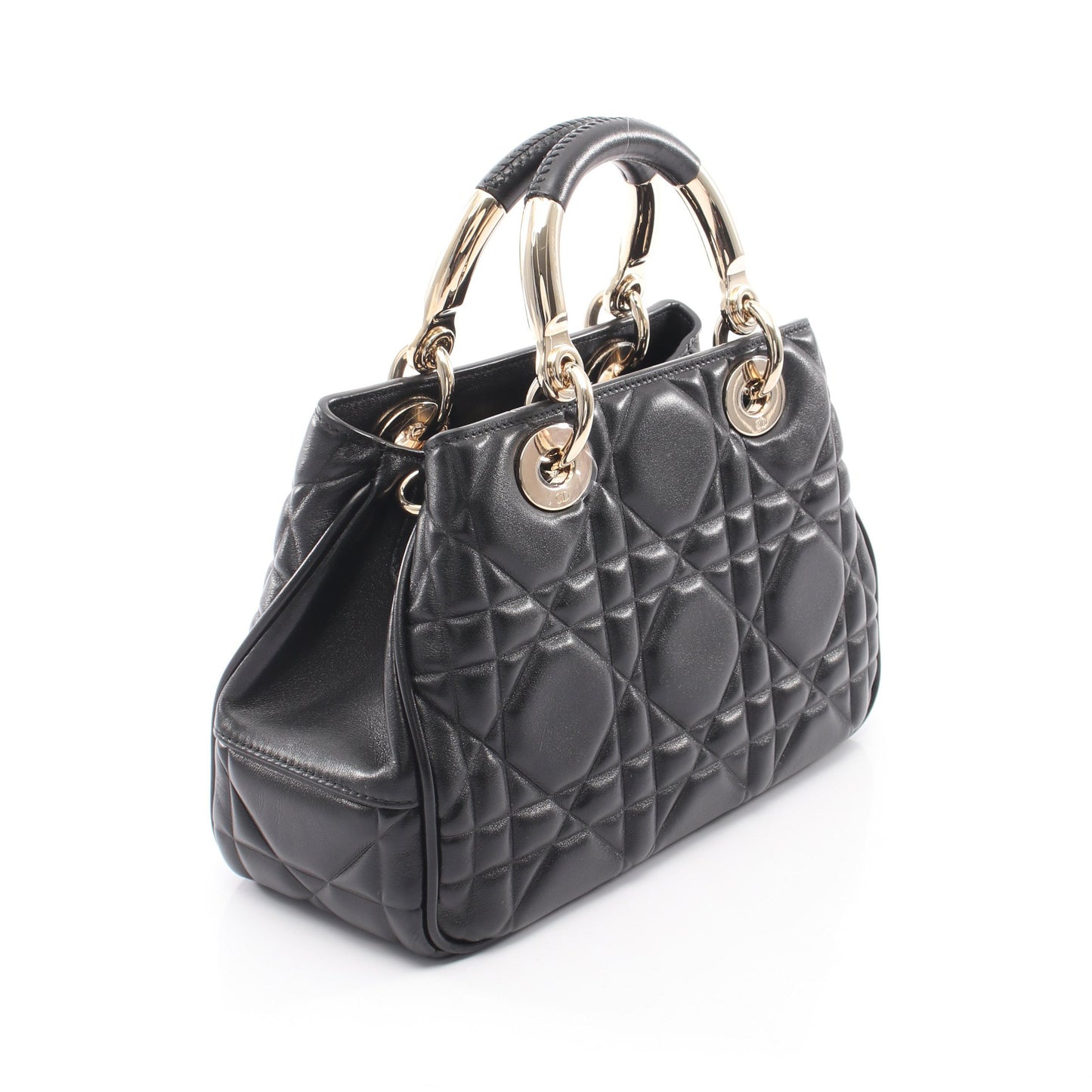 LADY 95.22 スモール 2WAY ハンドバッグ レザー ブラック クリスチャンディオール バッグ Christian Dior