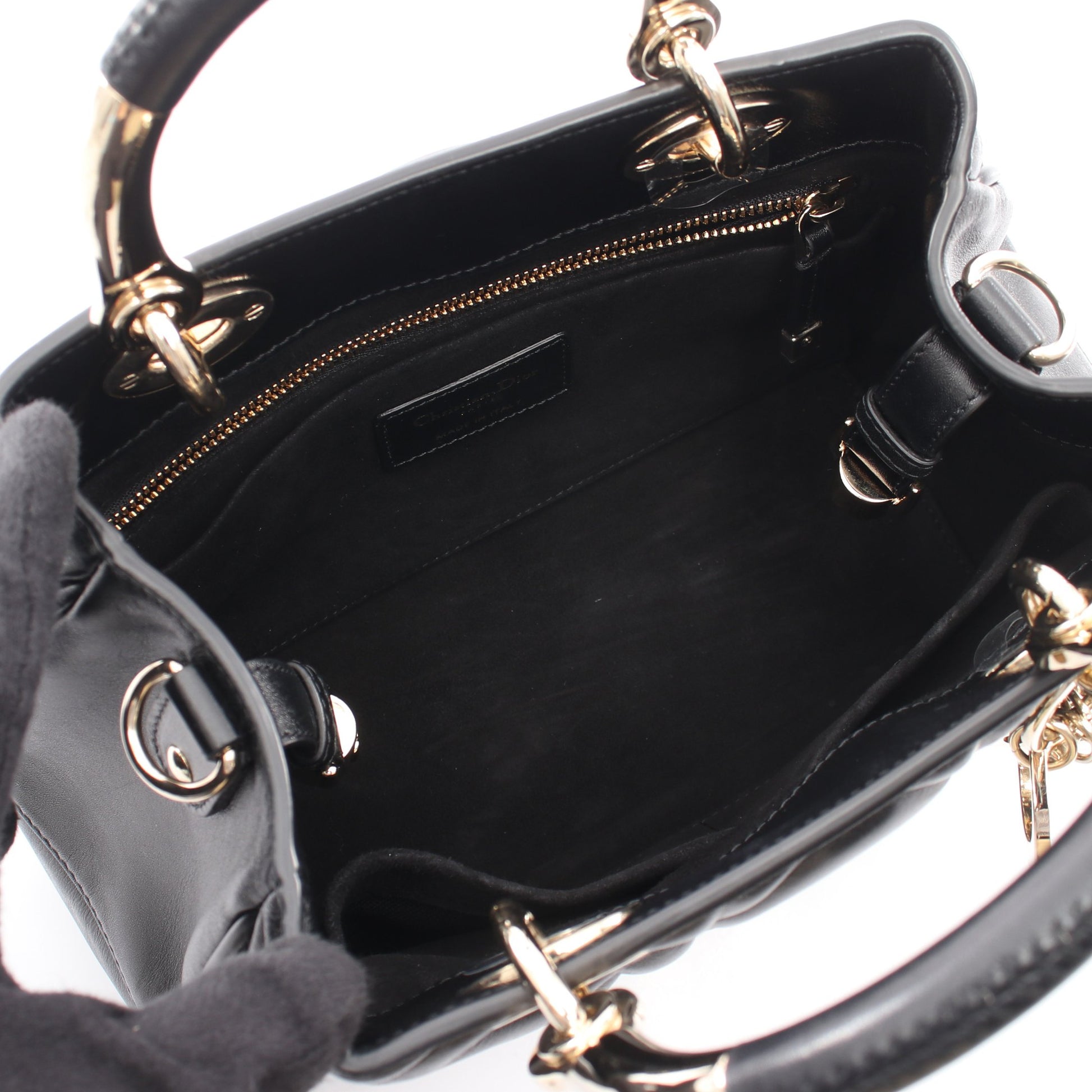 LADY 95.22 スモール 2WAY ハンドバッグ レザー ブラック クリスチャンディオール バッグ Christian Dior