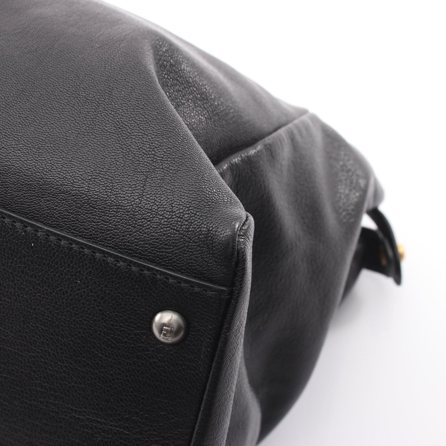 ピーカブー ラージ 2WAY ハンドバッグ レザー ブラック フェンディ バッグ FENDI