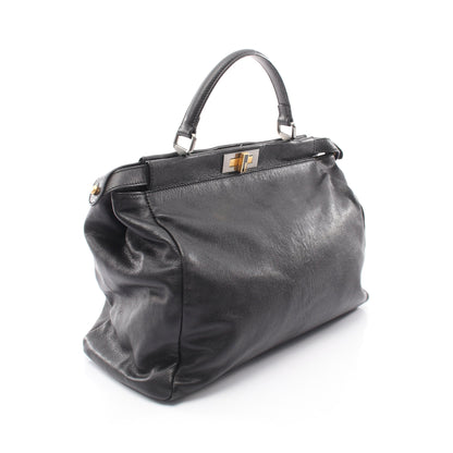 ピーカブー ラージ 2WAY ハンドバッグ レザー ブラック フェンディ バッグ FENDI