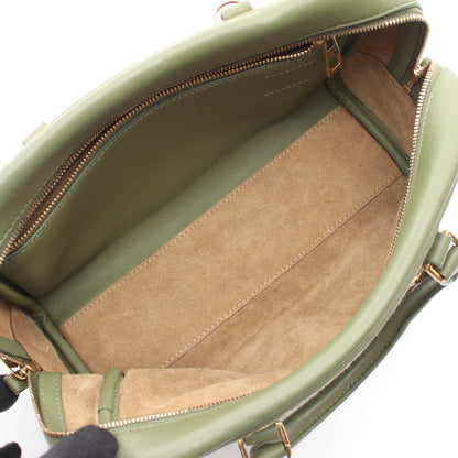 アマソナ23 リピート 2WAY ハンドバッグ キャンバス レザー カーキグリーン オフホワイト ロエベ バッグ LOEWE