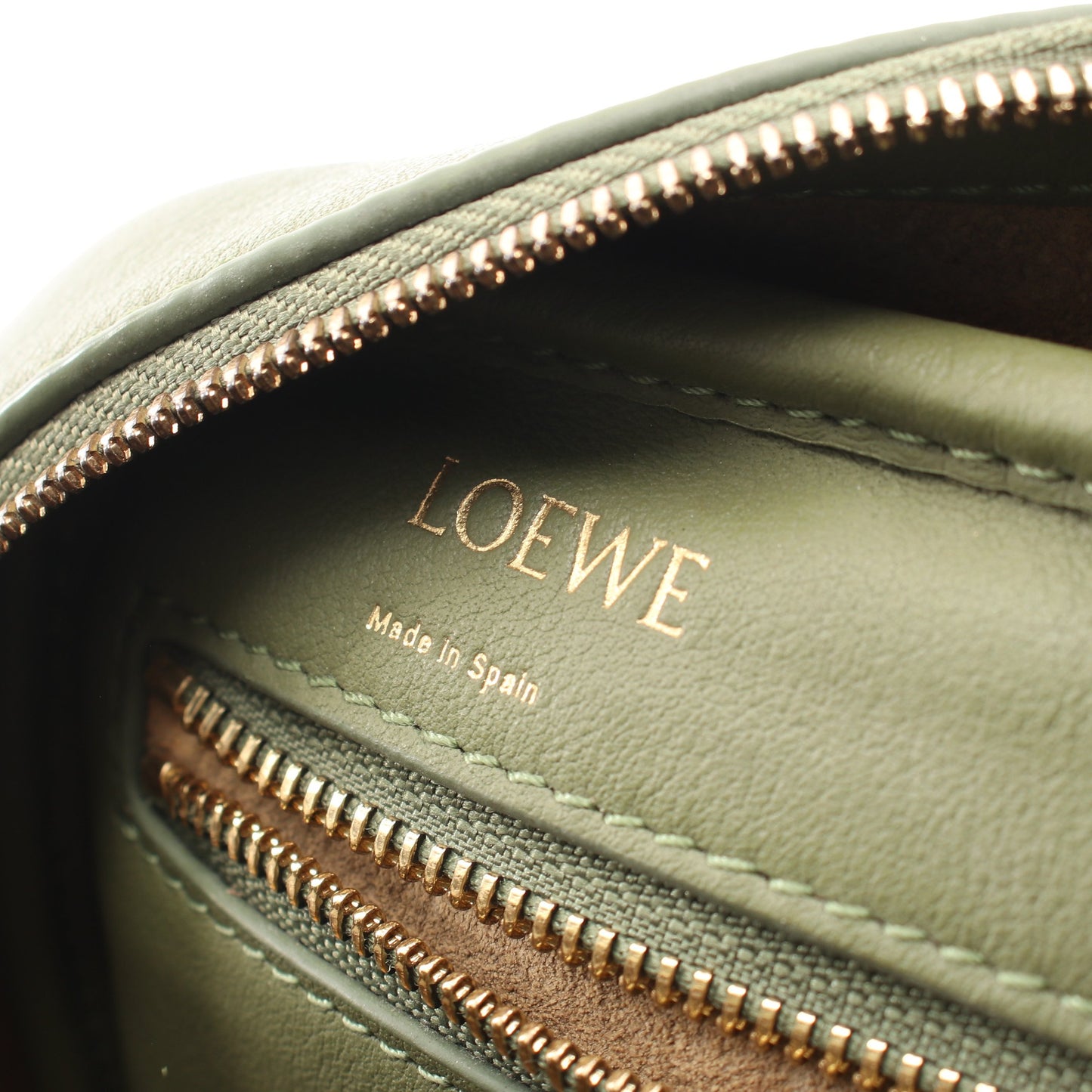 アマソナ23 リピート 2WAY ハンドバッグ キャンバス レザー カーキグリーン オフホワイト ロエベ バッグ LOEWE