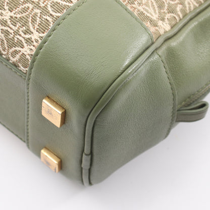 アマソナ23 リピート 2WAY ハンドバッグ キャンバス レザー カーキグリーン オフホワイト ロエベ バッグ LOEWE