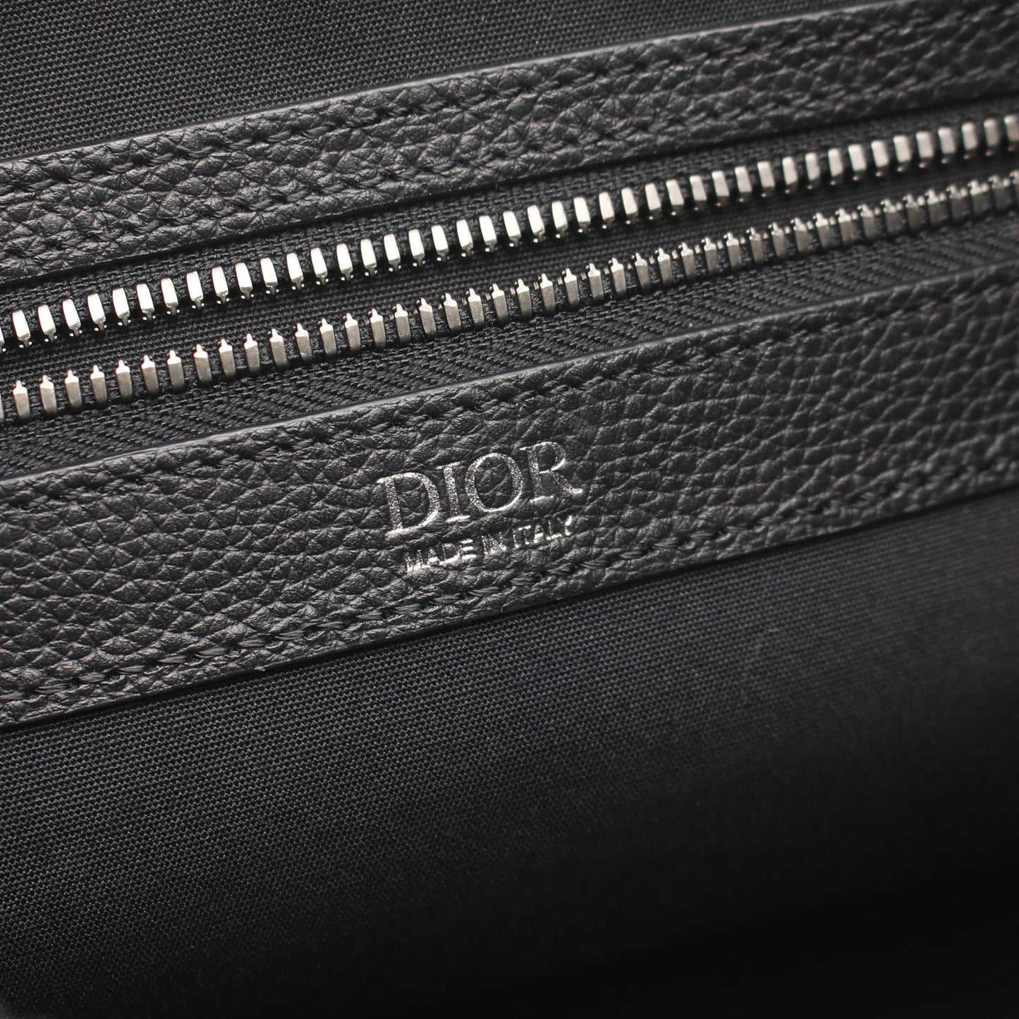 Dior Slider ジップ付き ホーボーバッグ ラージ ショルダーバッグ キャンバス レザー ブラック クリスチャンディオール バッグ Christian Dior