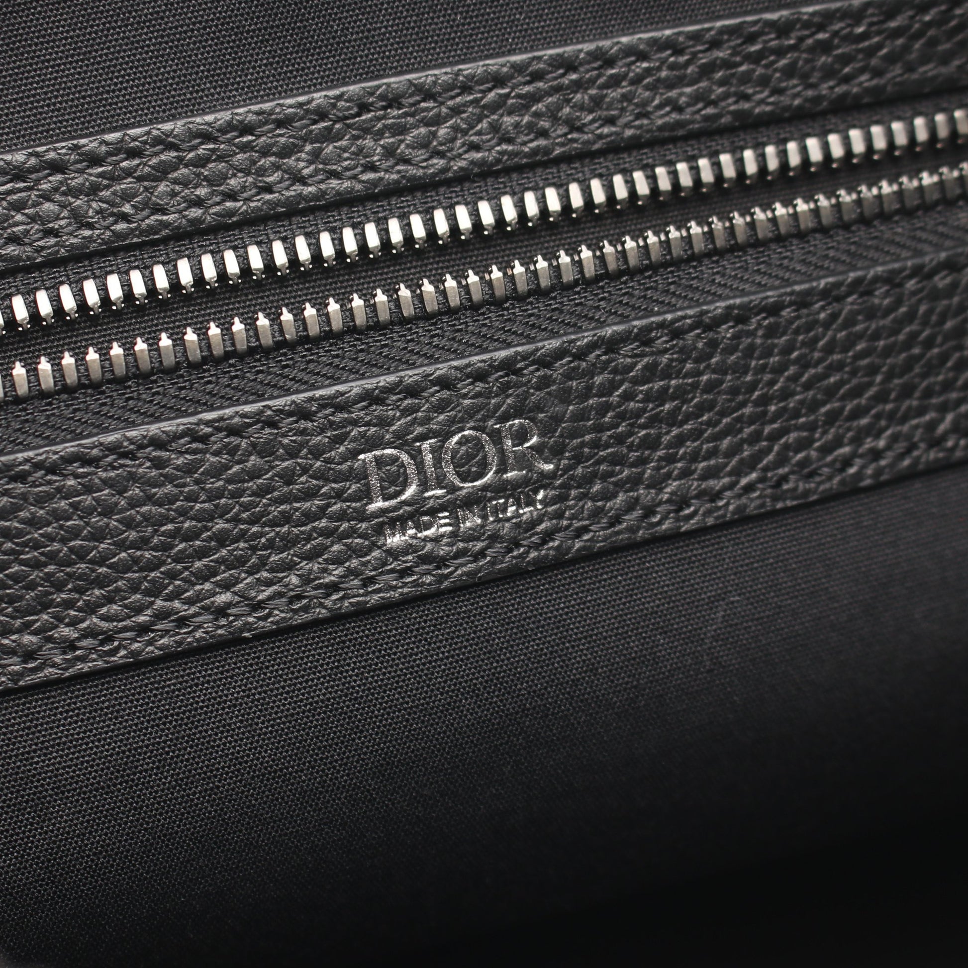 Dior Slider ジップ付き ホーボーバッグ ラージ ショルダーバッグ キャンバス レザー ブラック クリスチャンディオール バッグ Christian Dior