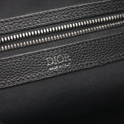 Dior Slider ジップ付き ホーボーバッグ ラージ ショルダーバッグ キャンバス レザー ブラック クリスチャンディオール バッグ Christian Dior
