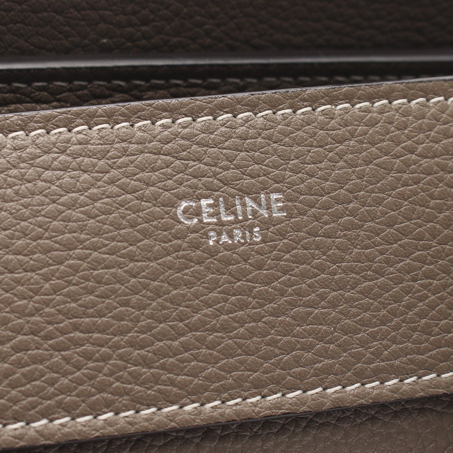 ラゲージ マイクロ ショッパー ハンドバッグ レザー グレーベージュ セリーヌ バッグ CELINE