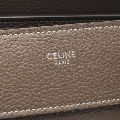 ラゲージ マイクロ ショッパー ハンドバッグ レザー グレーベージュ セリーヌ バッグ CELINE