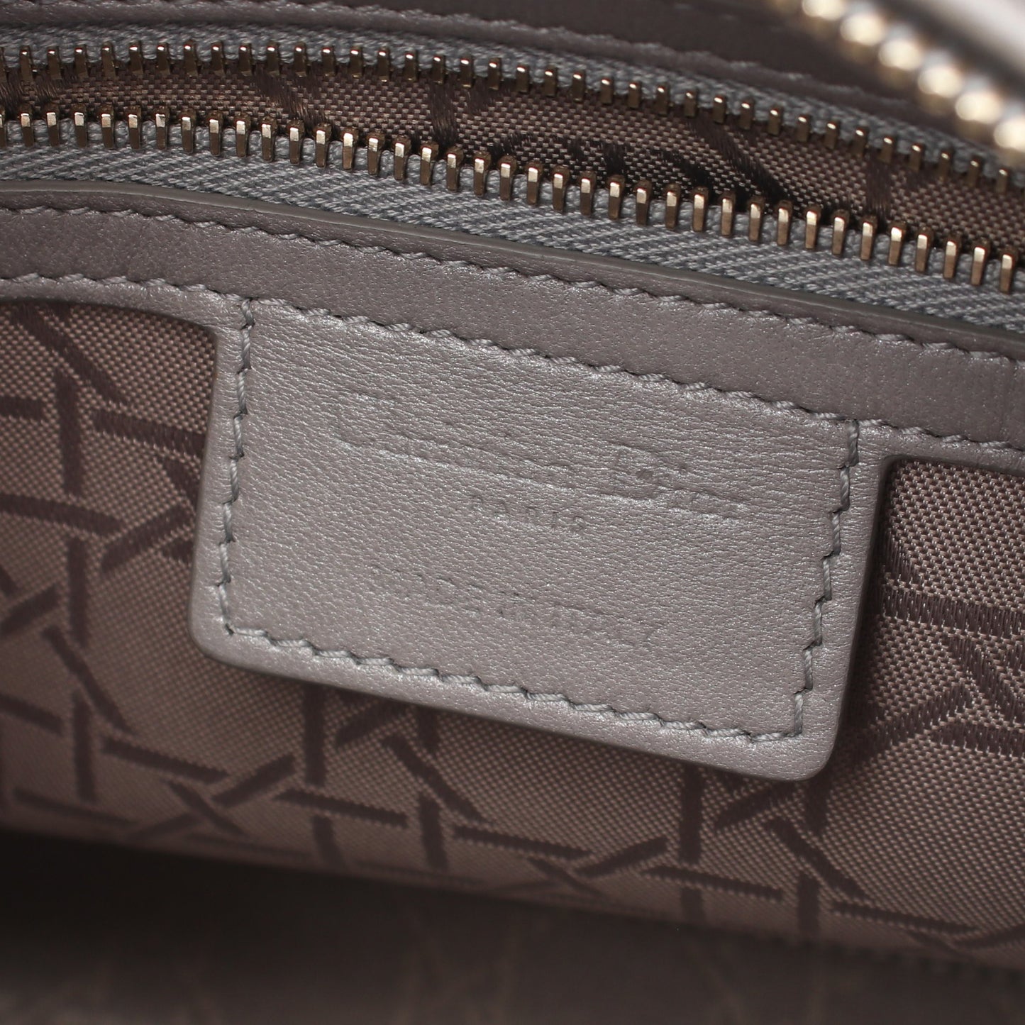 LADY DIOR レディディオール ミディアム 2WAY ハンドバッグ レザー グレー クリスチャンディオール バッグ Christian Dior