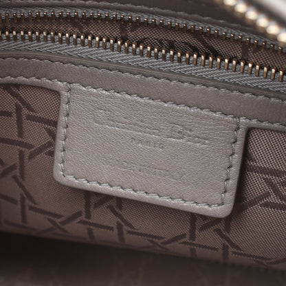 LADY DIOR レディディオール ミディアム 2WAY ハンドバッグ レザー グレー クリスチャンディオール バッグ Christian Dior