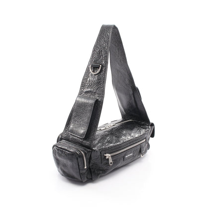 SUPERBUSY SLING BAG XS スーパービジー ショルダーバッグ レザー ブラック バレンシアガ バッグ BALENCIAGA