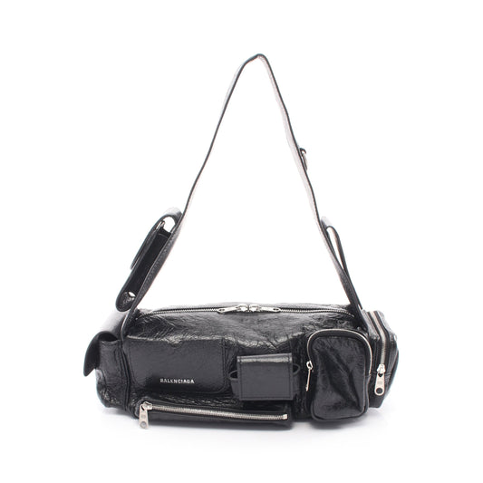 SUPERBUSY SLING BAG XS スーパービジー ショルダーバッグ レザー ブラック バレンシアガ バッグ BALENCIAGA