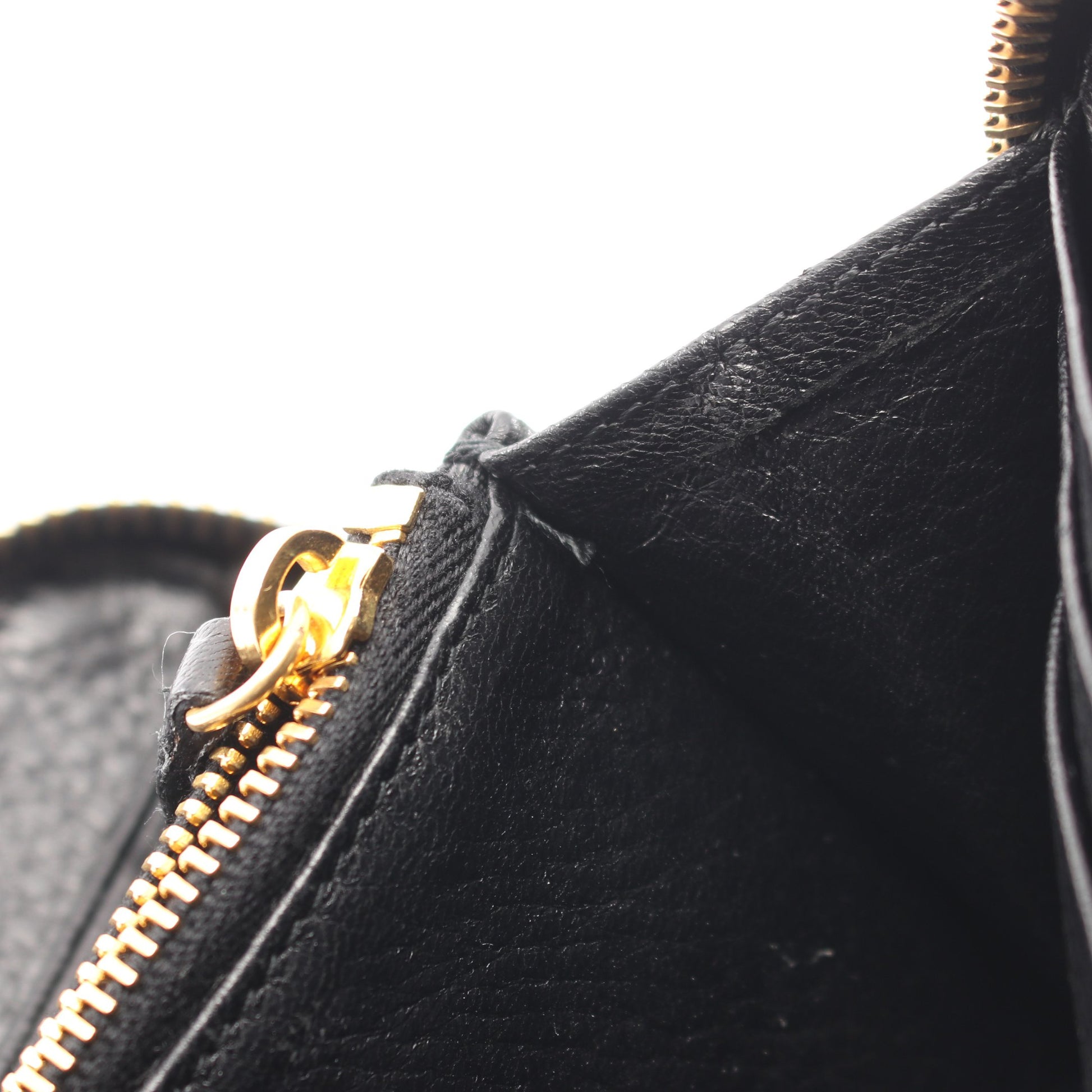 CERVO ANTIC MET ラウンドファスナー長財布 レザー ブラック プラダ 財布・小物 PRADA
