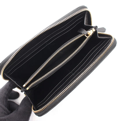 CERVO ANTIC MET ラウンドファスナー長財布 レザー ブラック プラダ 財布・小物 PRADA