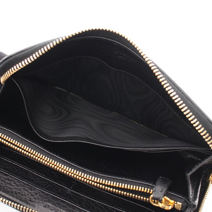 CERVO ANTIC MET ラウンドファスナー長財布 レザー ブラック プラダ 財布・小物 PRADA