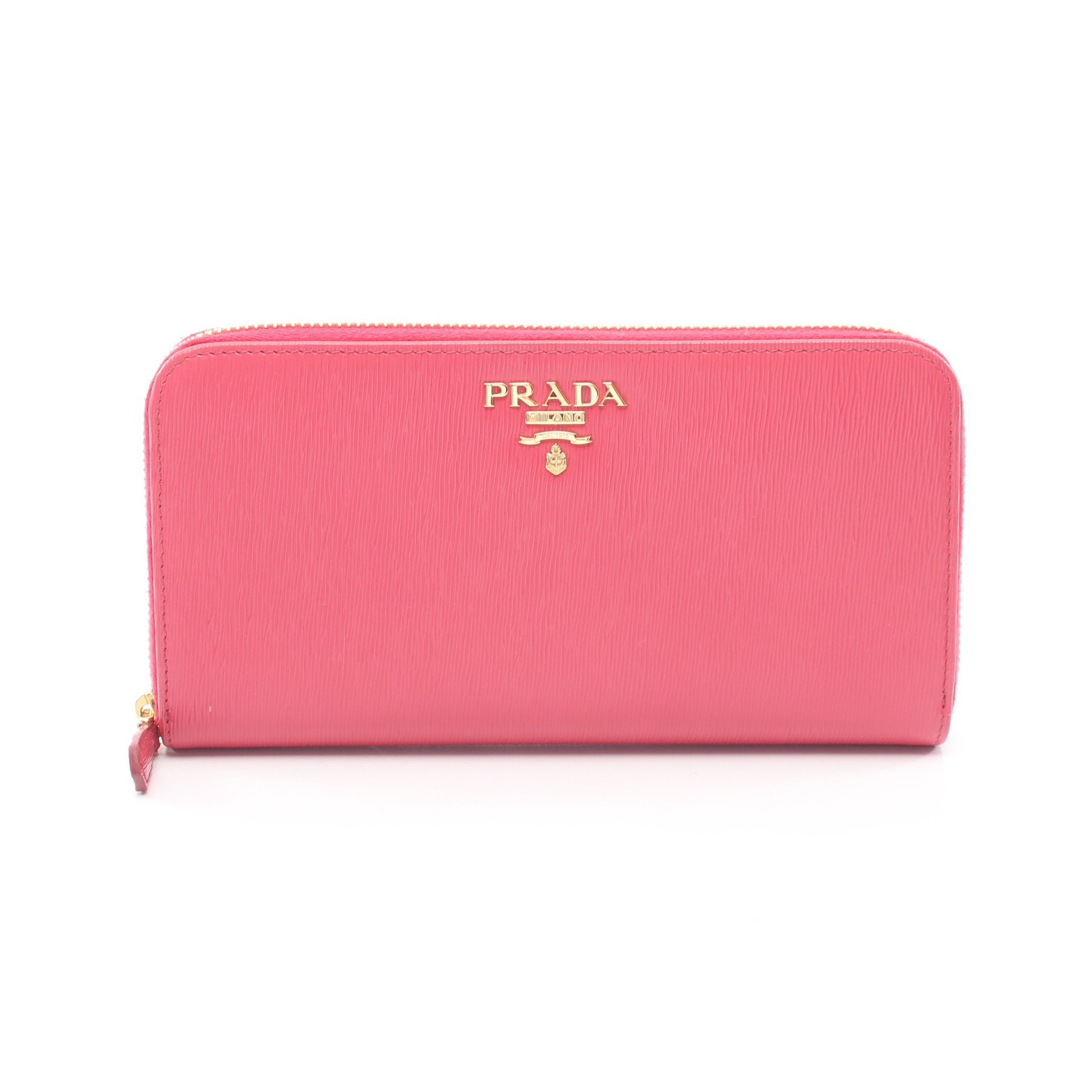 VITTELLO MOVE I ラウンドファスナー長財布 レザー ピンク プラダ 財布・小物 PRADA