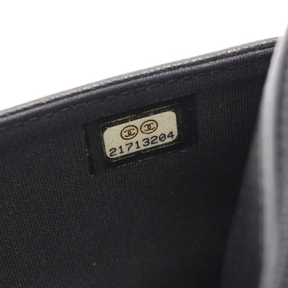 マトラッセ チェーンウォレット カーフスキン ブラック シルバー金具 シャネル バッグ CHANEL