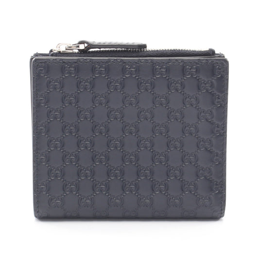 マイクログッチシマ 二つ折り財布 レザー ネイビー グッチ 財布・小物 GUCCI