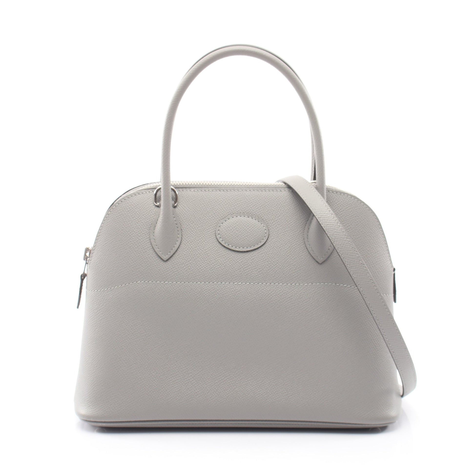 ボリード27 グリムエット 2WAY ハンドバッグ ヴォーエプソン グレー シルバー金具 X刻印 エルメス バッグ HERMES
