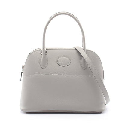 ボリード27 グリムエット 2WAY ハンドバッグ ヴォーエプソン グレー シルバー金具 X刻印 エルメス バッグ HERMES
