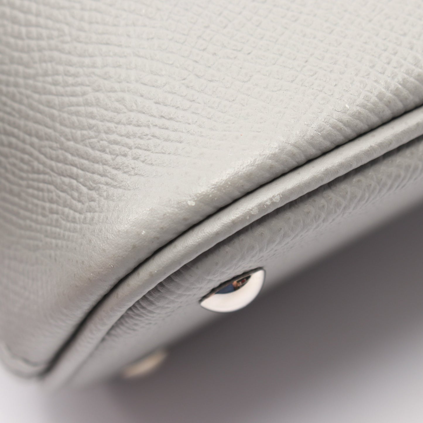 ボリード27 グリムエット 2WAY ハンドバッグ ヴォーエプソン グレー シルバー金具 X刻印 エルメス バッグ HERMES
