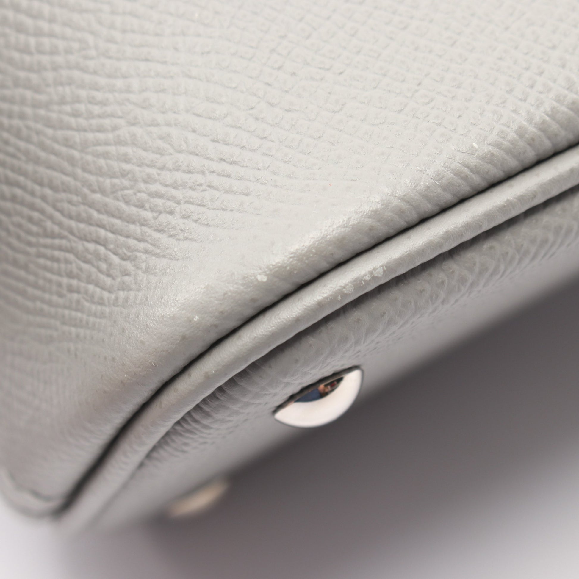 ボリード27 グリムエット 2WAY ハンドバッグ ヴォーエプソン グレー シルバー金具 X刻印 エルメス バッグ HERMES