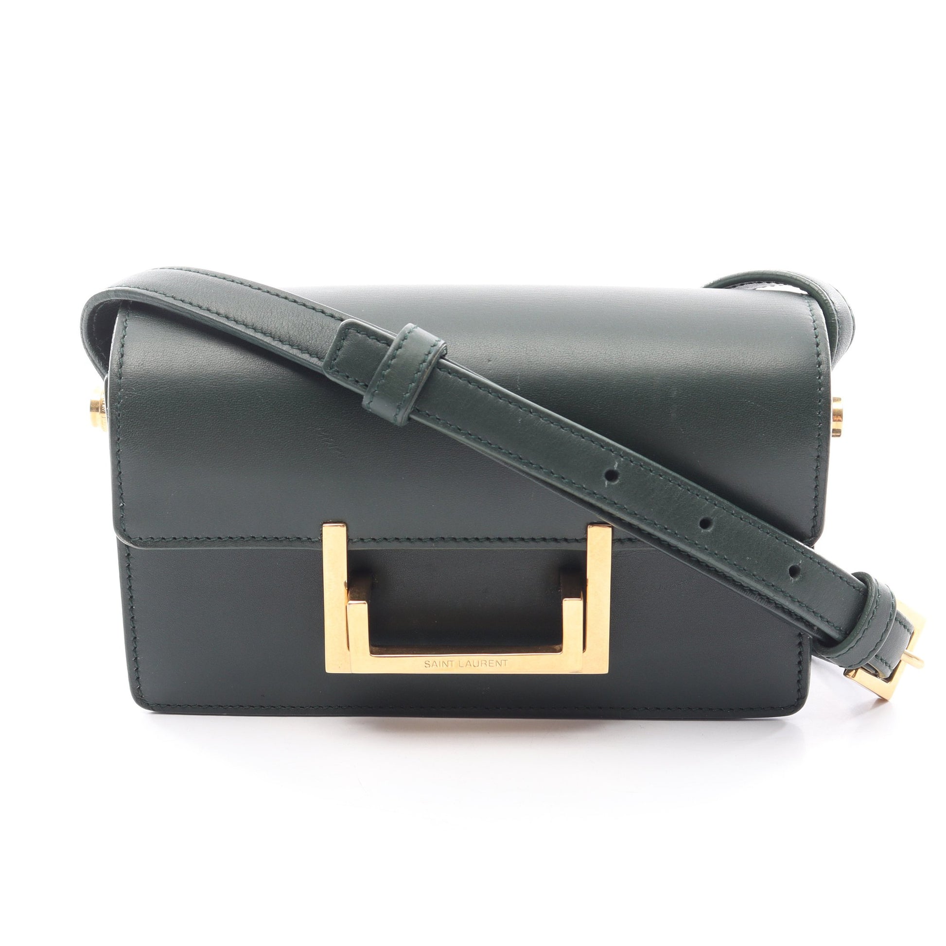 クラシック ルル ショルダーバッグ レザー ダークグリーン サンローランパリ バッグ SAINT LAURENT PARIS