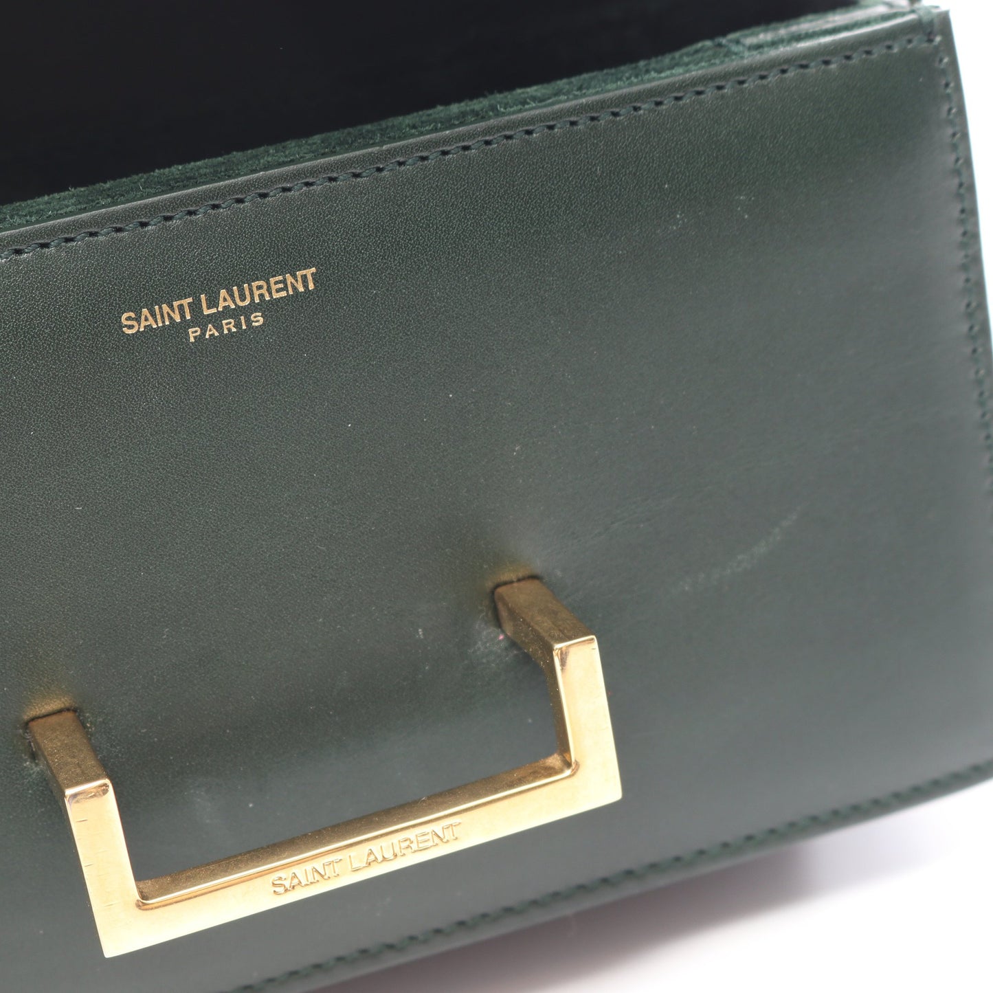 クラシック ルル ショルダーバッグ レザー ダークグリーン サンローランパリ バッグ SAINT LAURENT PARIS