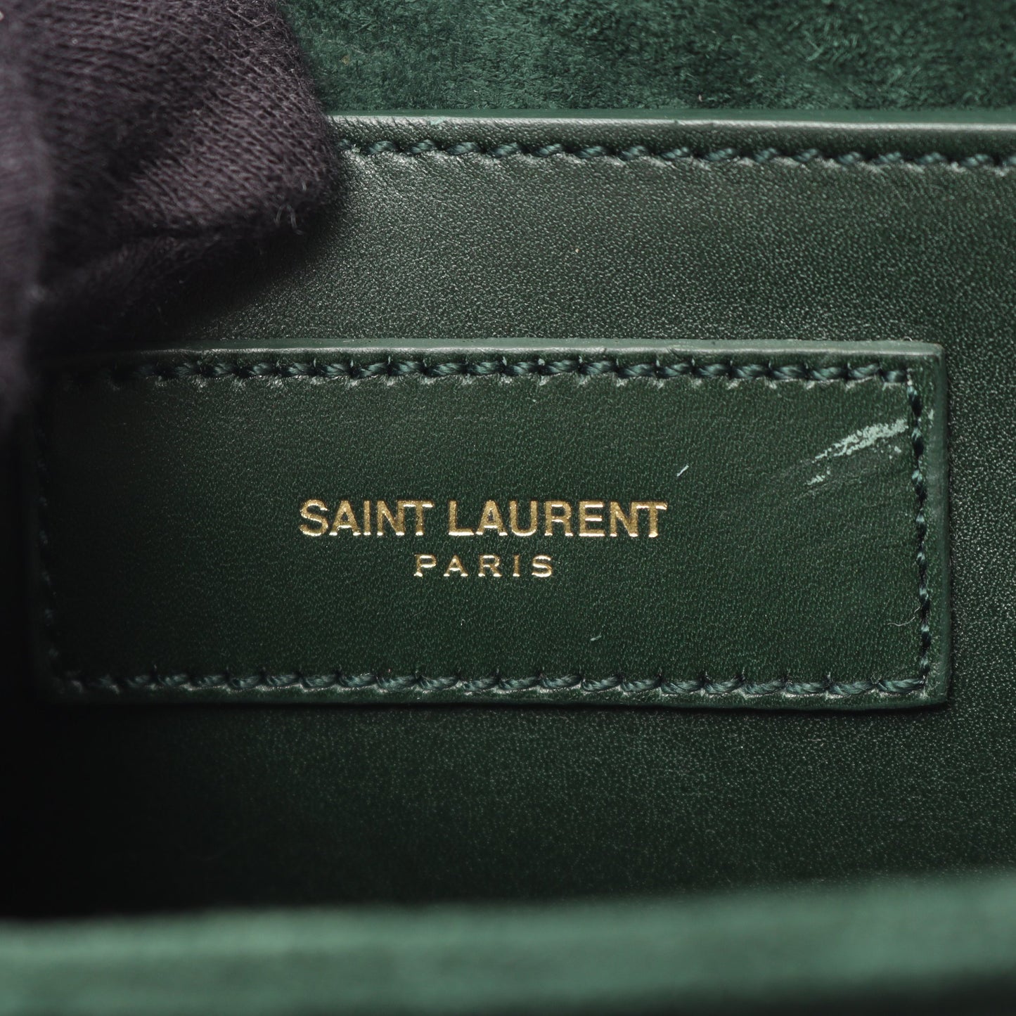 クラシック ルル ショルダーバッグ レザー ダークグリーン サンローランパリ バッグ SAINT LAURENT PARIS