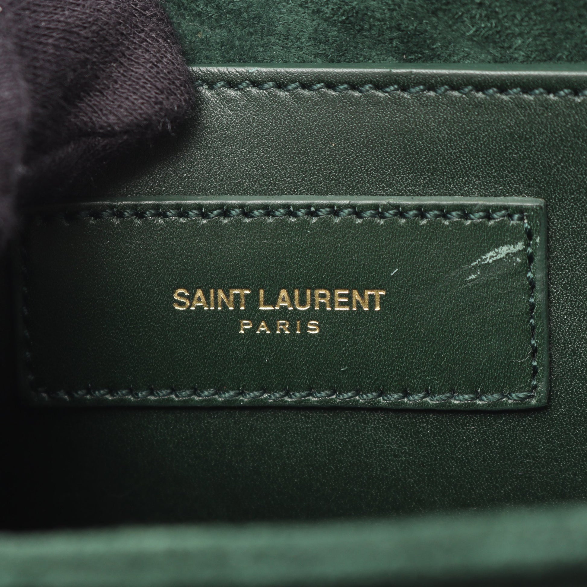 クラシック ルル ショルダーバッグ レザー ダークグリーン サンローランパリ バッグ SAINT LAURENT PARIS
