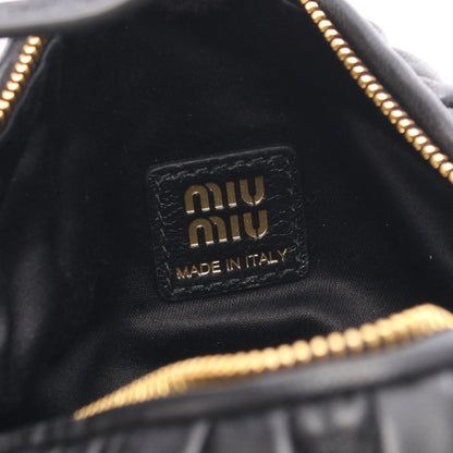 MATELASSE'MIU マテラッセ ハンドバッグ レザー ブラック ミュウミュウ バッグ miu miu