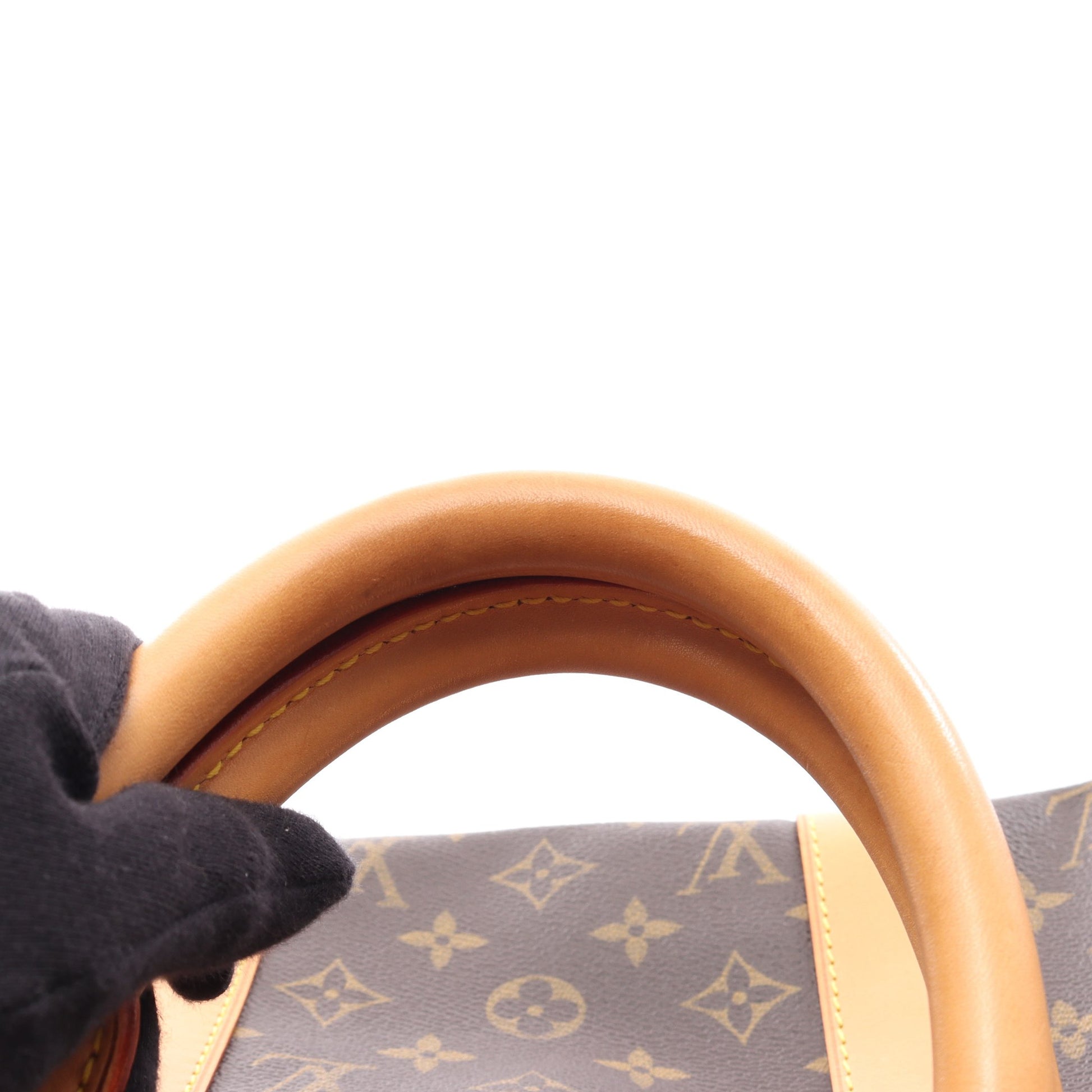 キーポル50 モノグラム ボストンバッグ PVC レザー ブラウン ルイヴィトン バッグ LOUIS VUITTON